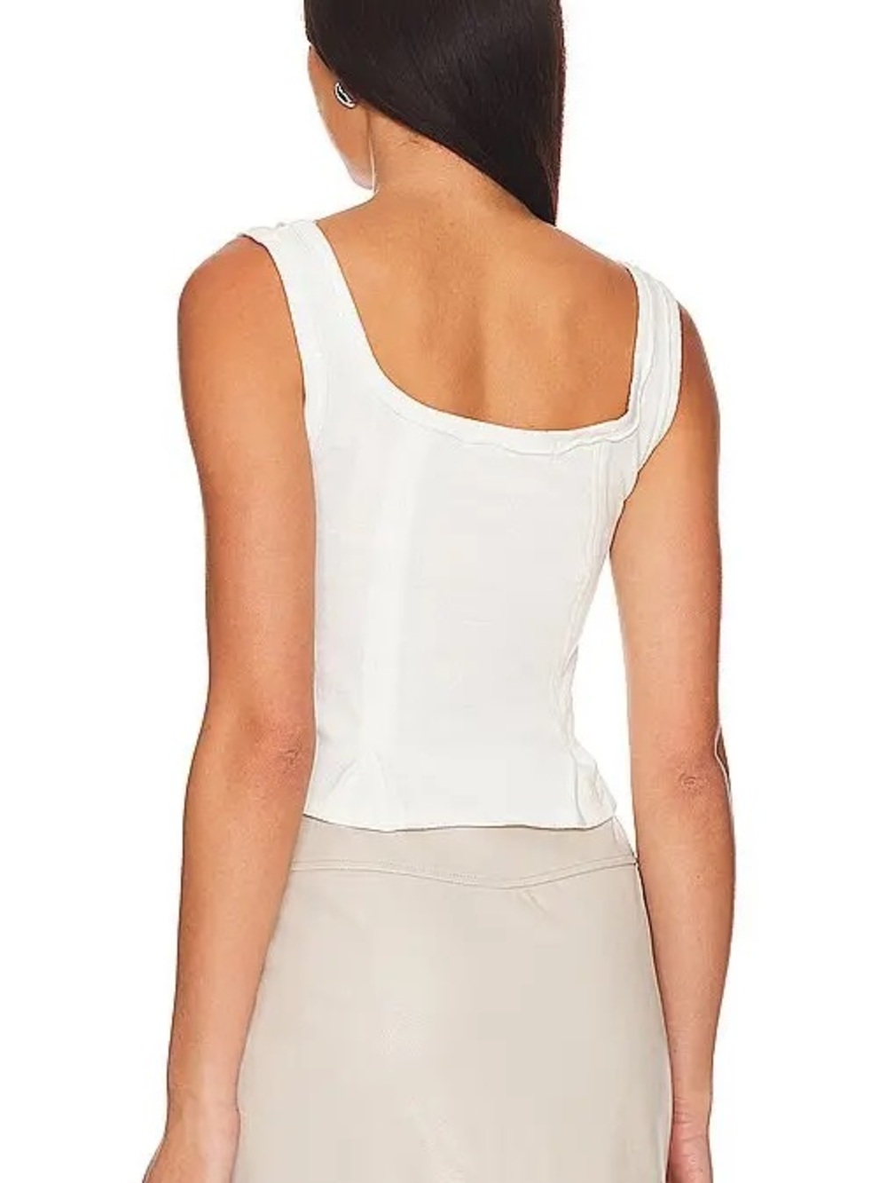 Free People x We The Free Roller Tank in Ivory - Picture 3 of 4